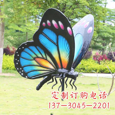 淄博蓝蝴蝶雕塑-让你的室内空间焕发生机