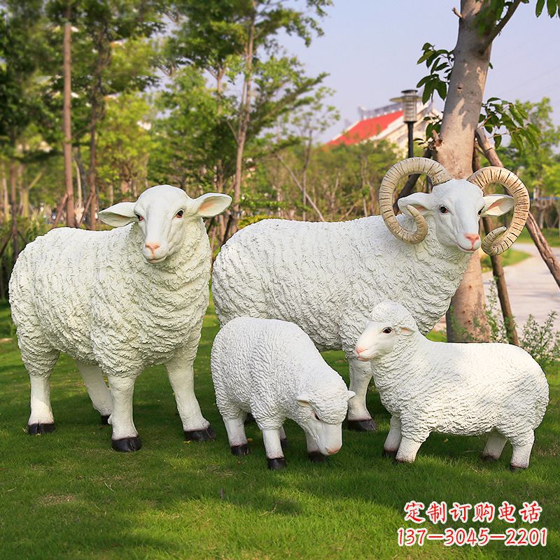淄博乡村绵羊雕塑 – 农家院庭院仿真动物摆件