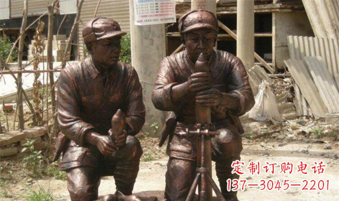 淄博英勇勇士铜雕