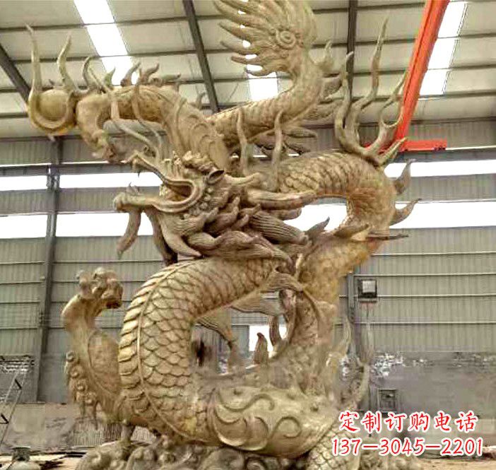 淄博精美铜龙雕塑