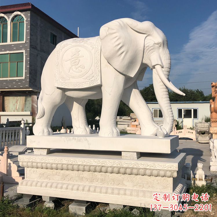 淄博佛教石雕大象