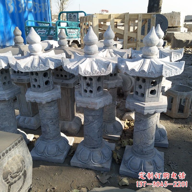 淄博高墩青石中式灯笼