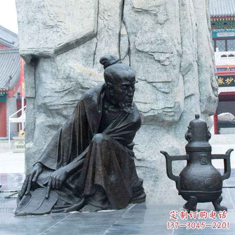 淄博中国医史传承葛洪炼丹情景雕塑
