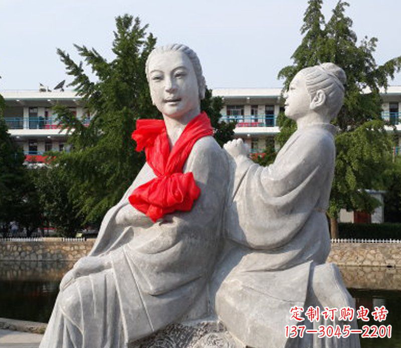 淄博爱与温柔——领雕”母亲”石雕景观装饰