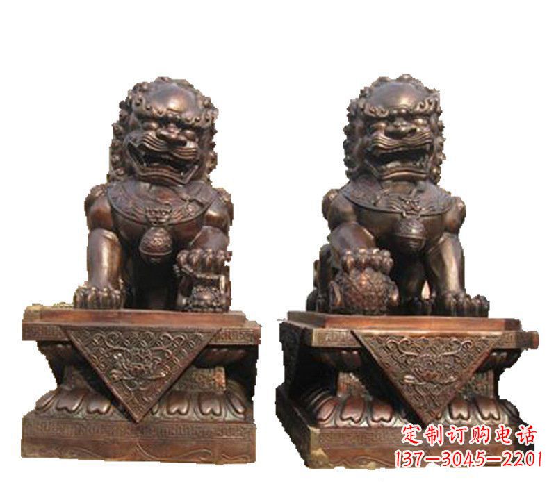 淄博公司汇丰狮子铜雕塑摆件 (2)