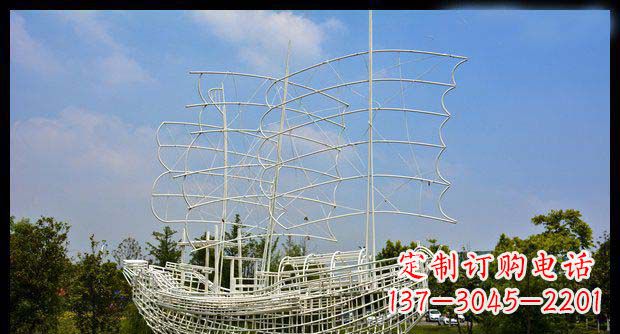淄博唯美不锈钢帆船雕塑
