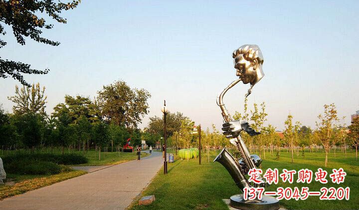 淄博不锈钢萨克斯抽象雕塑