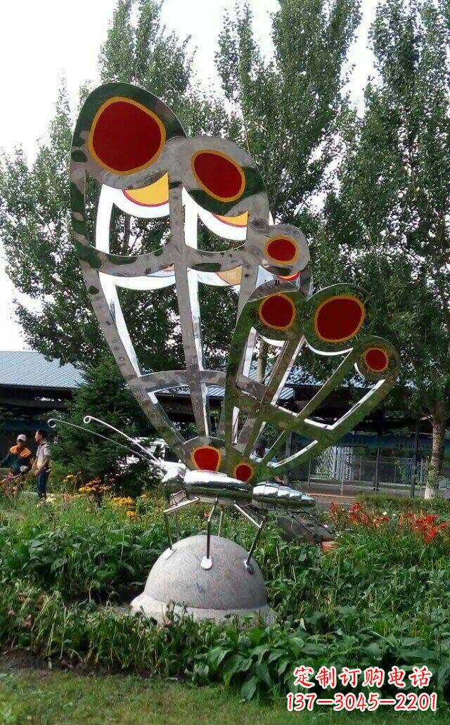 淄博现代艺术不锈钢蝴蝶雕塑