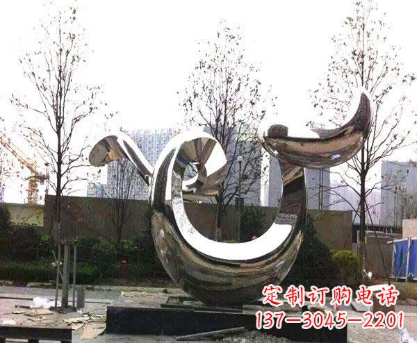 淄博新品发布不锈钢抽象鲸鱼雕塑