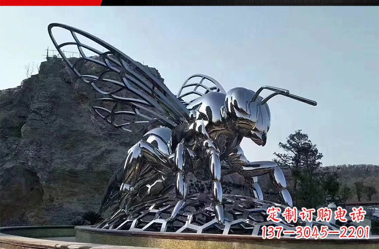淄博优雅活泼的不锈钢大型蚂蚁雕塑