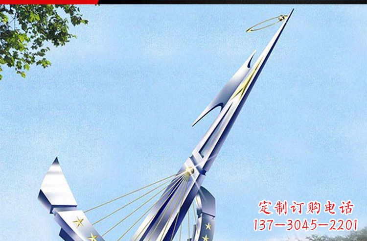 淄博古典高雅不锈钢帆船雕塑
