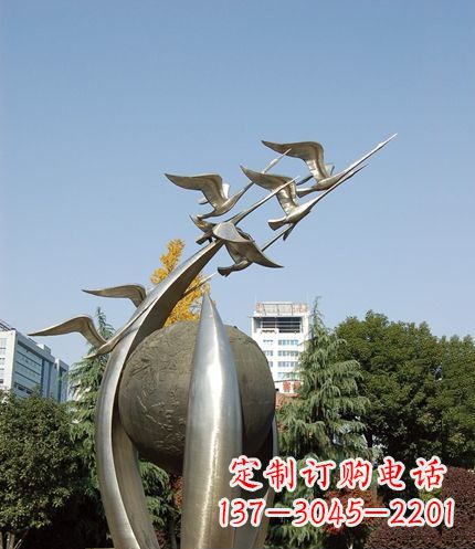 淄博唯美 大雁不锈钢雕塑