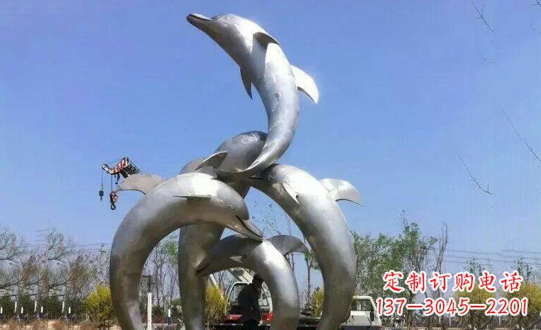 淄博品质精美的不锈钢海豚雕塑