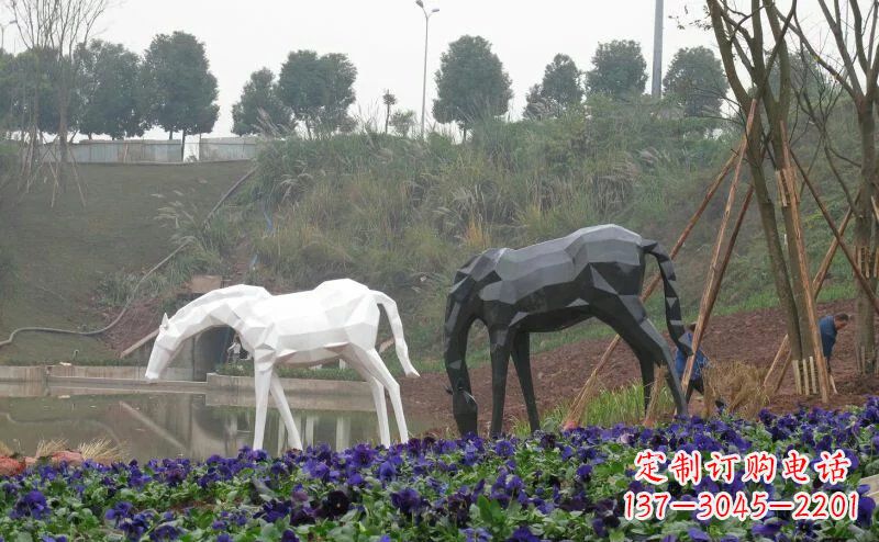 淄博盛世之美，精美不锈钢动物雕塑
