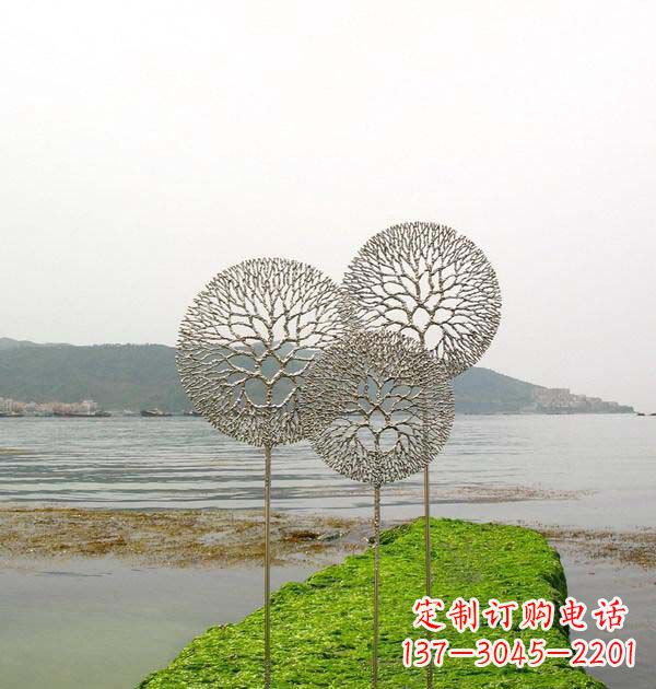 淄博 迷人的不锈钢蒲公英雕塑
