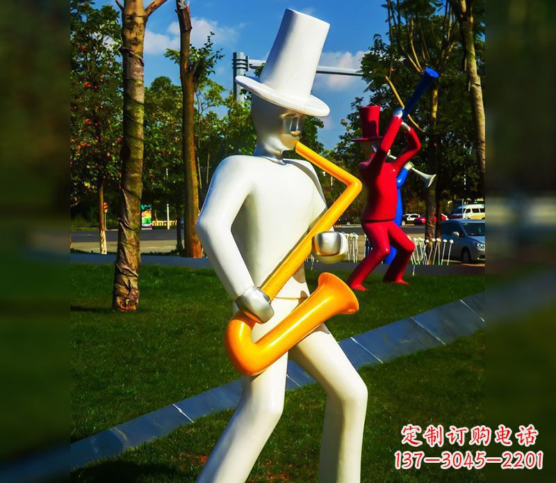 淄博精美的萨克斯不锈钢雕塑