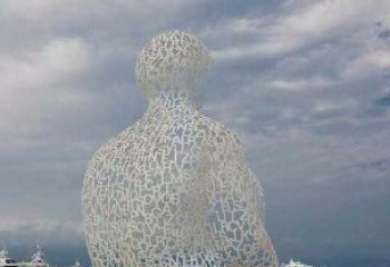 淄博不锈钢字母镂空人物雕塑