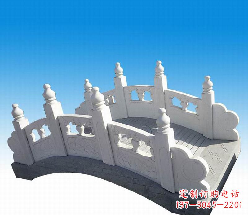 淄博公园草白玉拱桥石雕