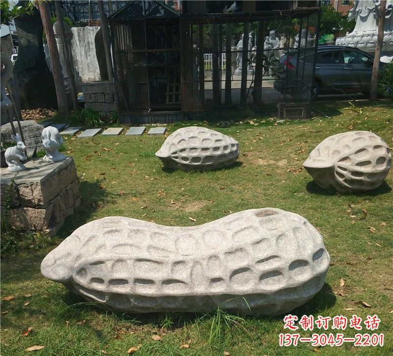 淄博精美大理石花生雕塑
