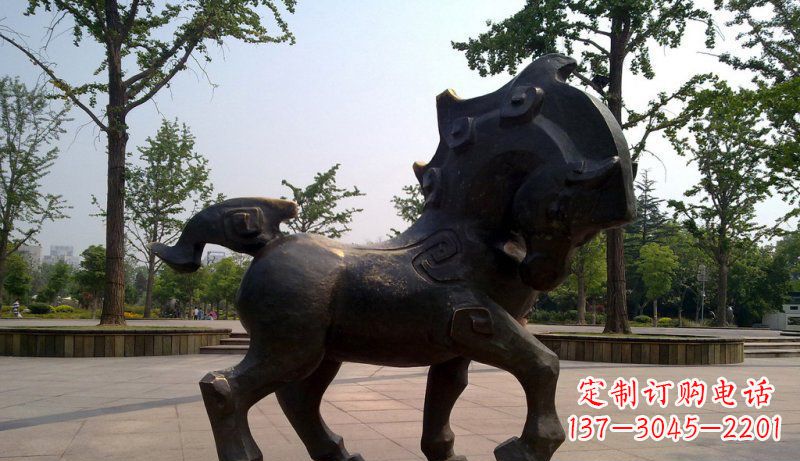 淄博中领雕塑灵动小马铜雕
