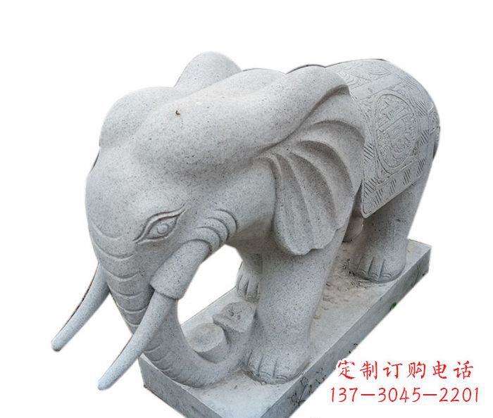 淄博精美绝伦的大象大理石雕塑