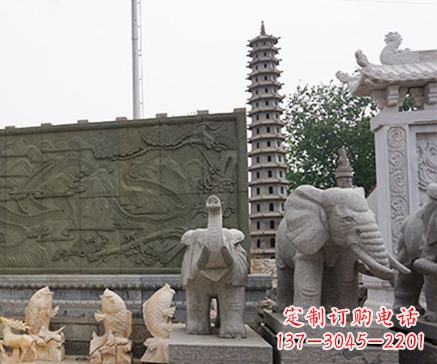 淄博艺术级大象石雕