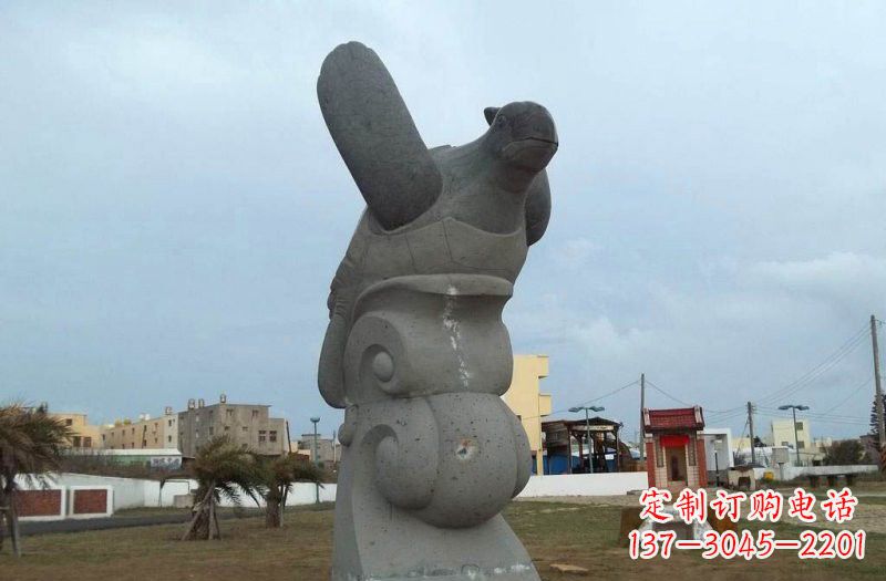 淄博公园动物海龟石雕