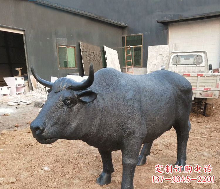 淄博公园动物铜雕牛