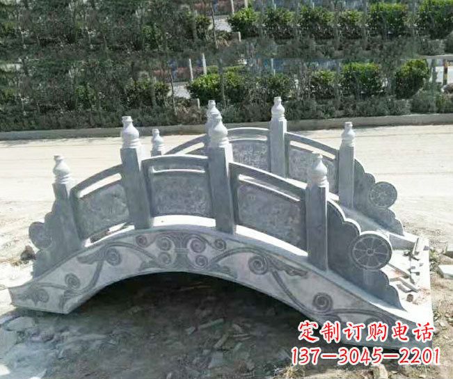 淄博公园仿古石拱桥景观石雕
