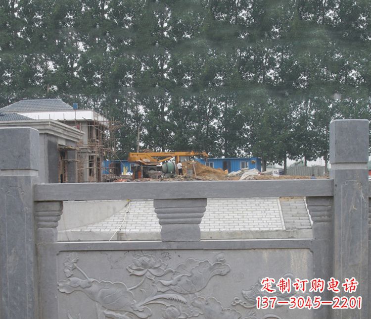 淄博公园仿古石栏板景观石雕 (9)