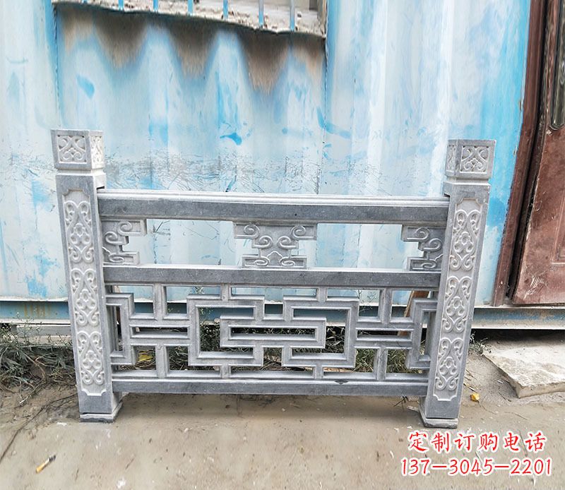 淄博公园仿古石栏板景观石雕 (7)