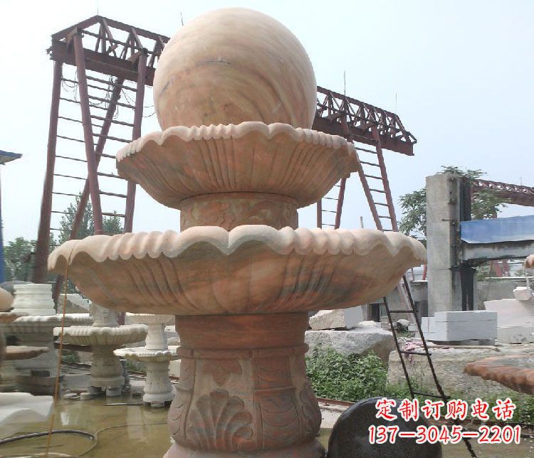 淄博绚丽多彩的风水球雕塑