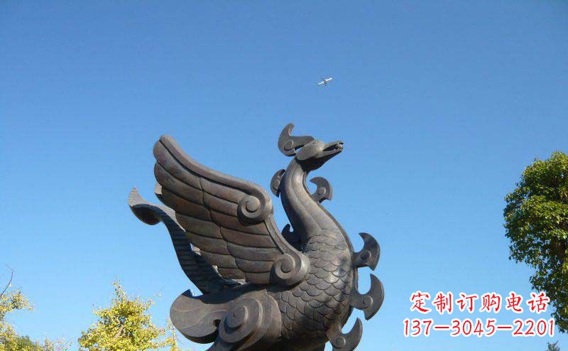 淄博艺术雕塑 | 公园凤凰铜雕