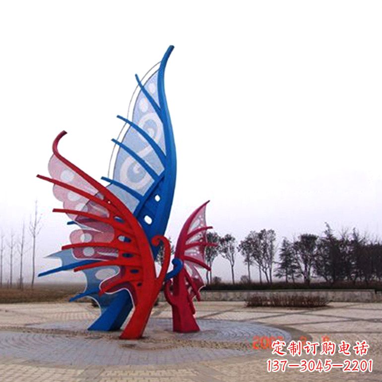 淄博公园广场不锈钢景观蝴蝶景观雕塑