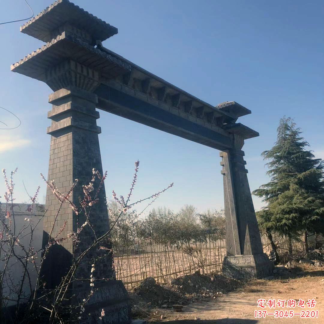淄博高雅独特的汉阙大门石雕