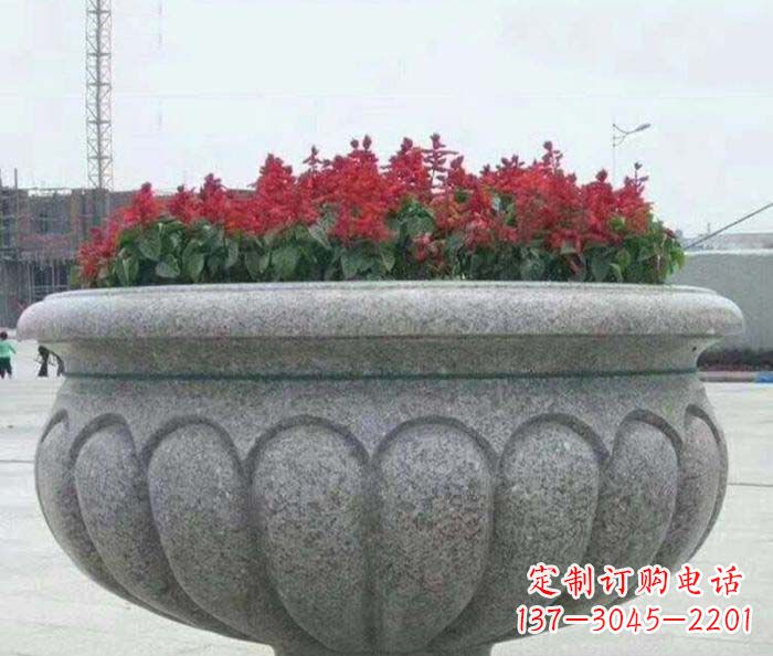 淄博精美大理石花盆雕塑