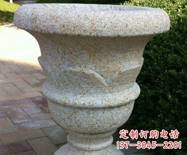 淄博大理石花盆石雕,为您的景观添色彩