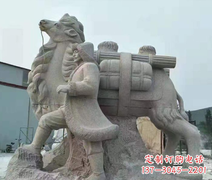 淄博精致精美的大理石骆驼石雕