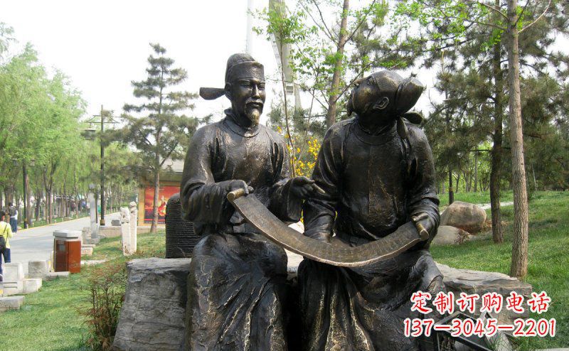 淄博传承经典,定制古典唐代人物小品铜雕