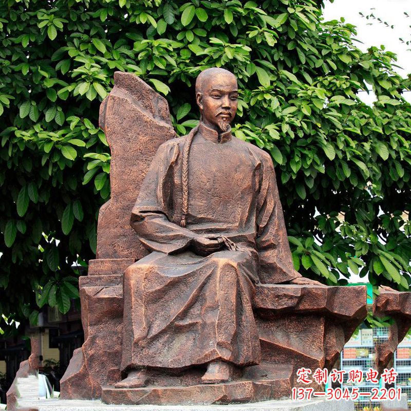 淄博清朝名人叶天士纯铜雕像