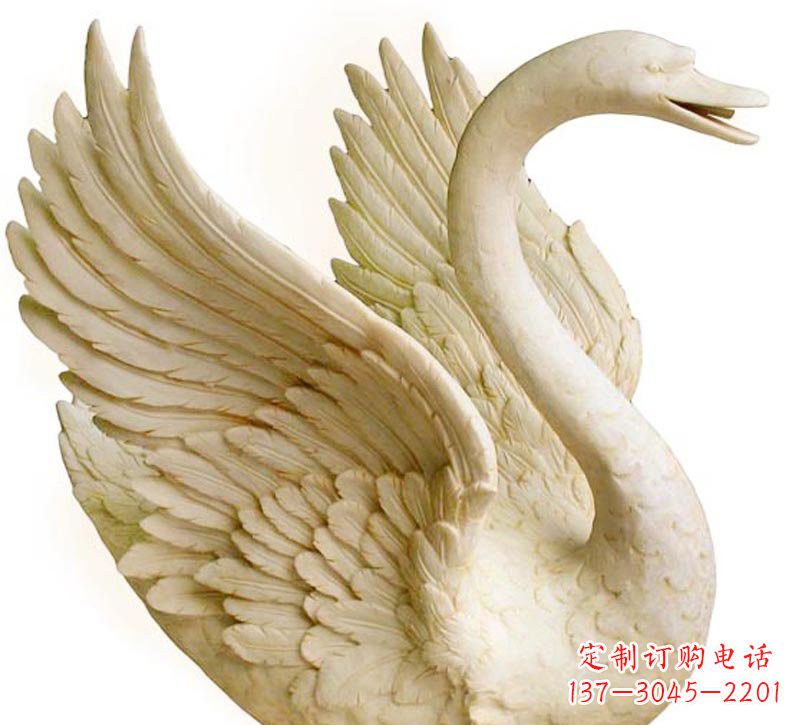 淄博经典设计,灵动优雅,真实天鹅石雕塑