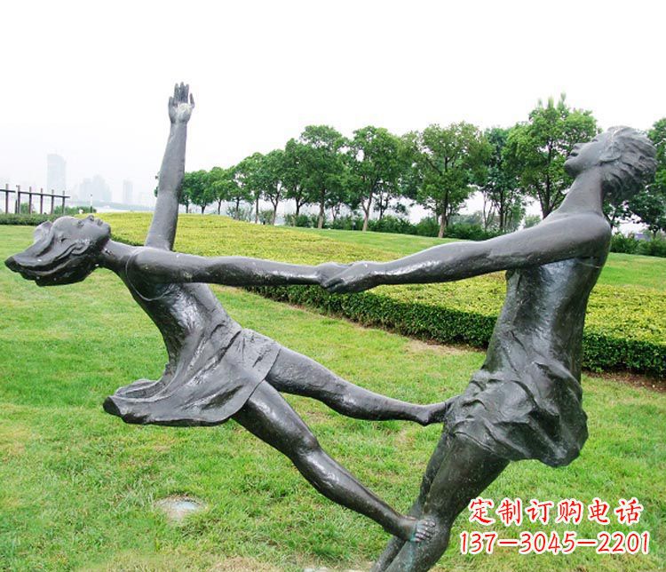 淄博中领雕塑定制风姿绰约的女孩铜雕