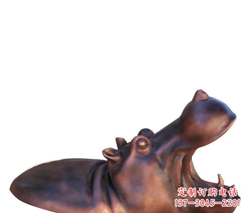 淄博产品名称铜质河马雕塑