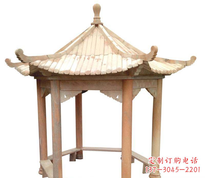 淄博精美六角凉亭雕塑