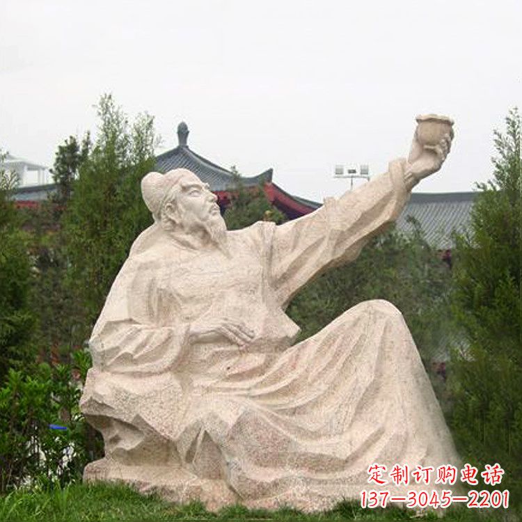 淄博以李白石雕彰显高雅艺术