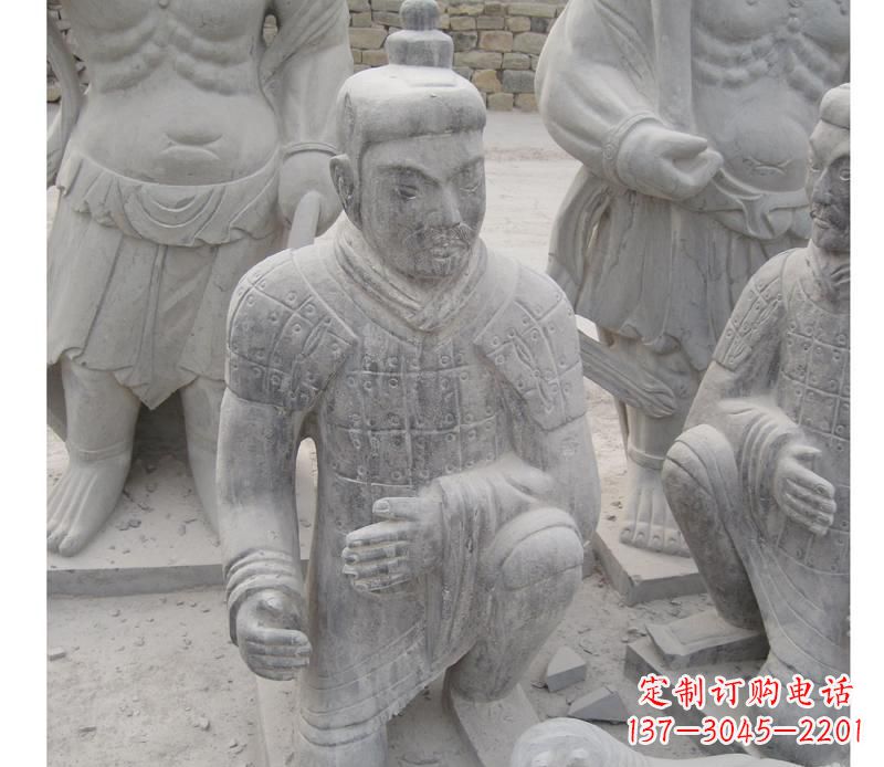 淄博古代兵马俑石雕