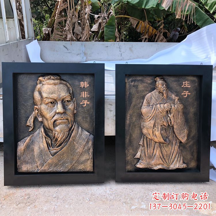 淄博中领雕塑专业的古代历史名人头像雕塑定制