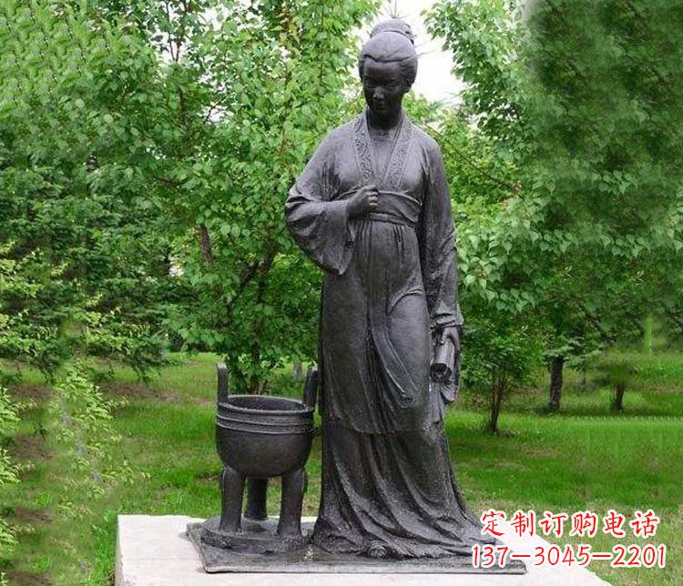 淄博李清照铜雕-精致的传统艺术