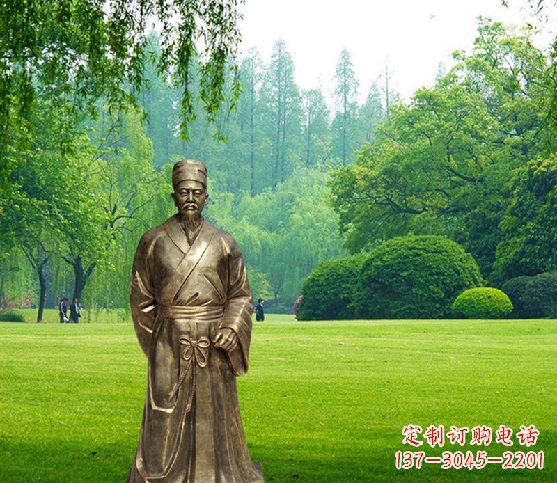 淄博古代名医李时珍铜雕