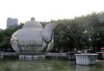 淄博精致雕塑茶壶石雕